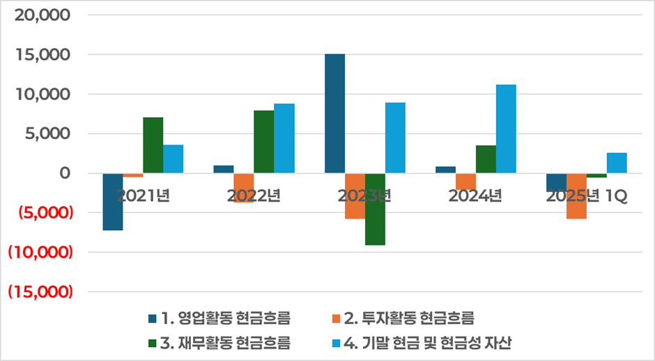 현금 흐름표 차트