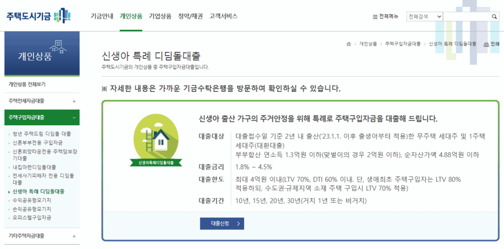 신생아특례대출 2025 한도 축소와 금리 조건, 신청